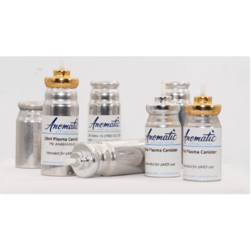 Plasma coated canisters MDI