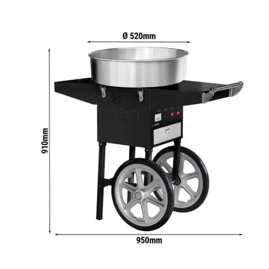 Wholesale Electric Cotton Candy Floss Machine with Cart/Trolley Cotton Machine for Sale