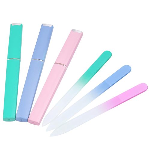 Glass Nail File 3 Pack for Natural Nails
