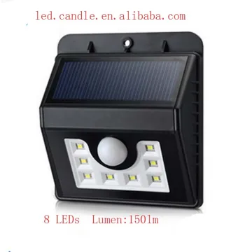Plastic 8 LED Spot Motion sensor solar motion sensor light