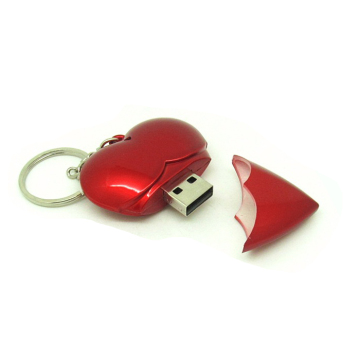 Plastic Heart Shape USB Flash Drive