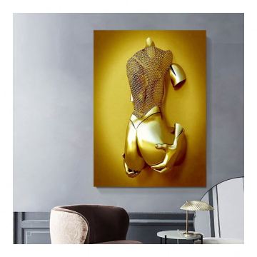 Hot 2022 Abstract Nordic Metal Sculpture Couple Portrait for Home Decoration Wholesale
