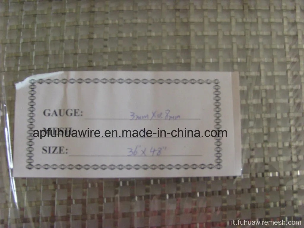 Galvanizzata a filo piatto in rete di filo decorativo