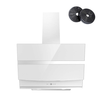 60/90cm Super White Glass Wall-Mounted European Smart Chimney Hood Exhaust