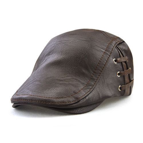 Adult Winter Autumn European Checked Newsboy Hats Flat Cap Ivy Hat