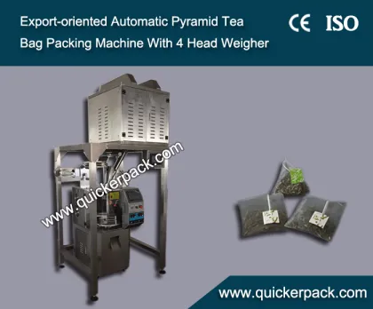 Pyramid Assam Black Tea Bag Packaging Machine with Thread and Tag