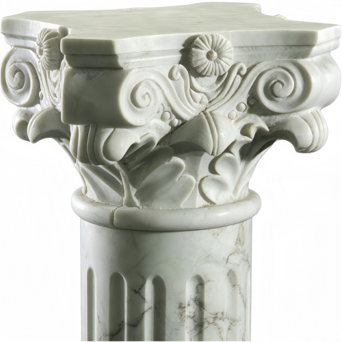 Luxury White Marble Pillar with Corinthian Capital