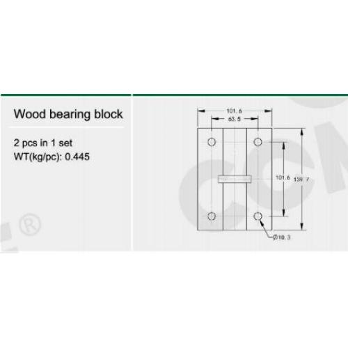 H119614 Bloque de almohada de madera de caminata de paja Harvester