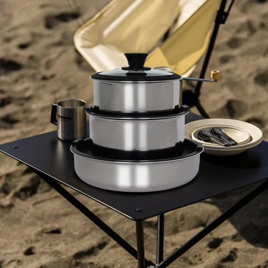 Camping Cooking Pots And Pans Outdoor equipment Camping Cookware Set