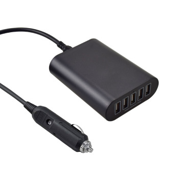 Cargador de coche USB de 5 puertos Cargador de coche rápido de 40 W