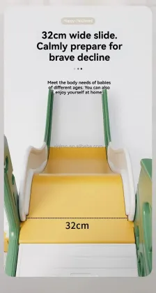 Baby Indoor Slide and Swing Set - Plastic Swings & Slides for Play