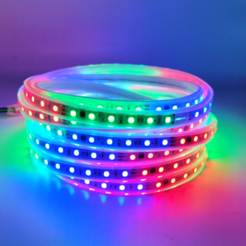 220V 5050 RGB LED Strip Light - Dimmable Running Horse Effect