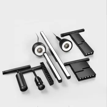 DC48V Aluminum Rail Smart LED Track Lighting System with Warm White CCT for Living Rooms and Malls