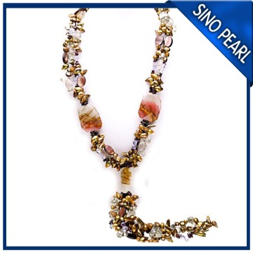 AA 8-9MM Brown Baroque Freshwater Natural Pearl Necklace