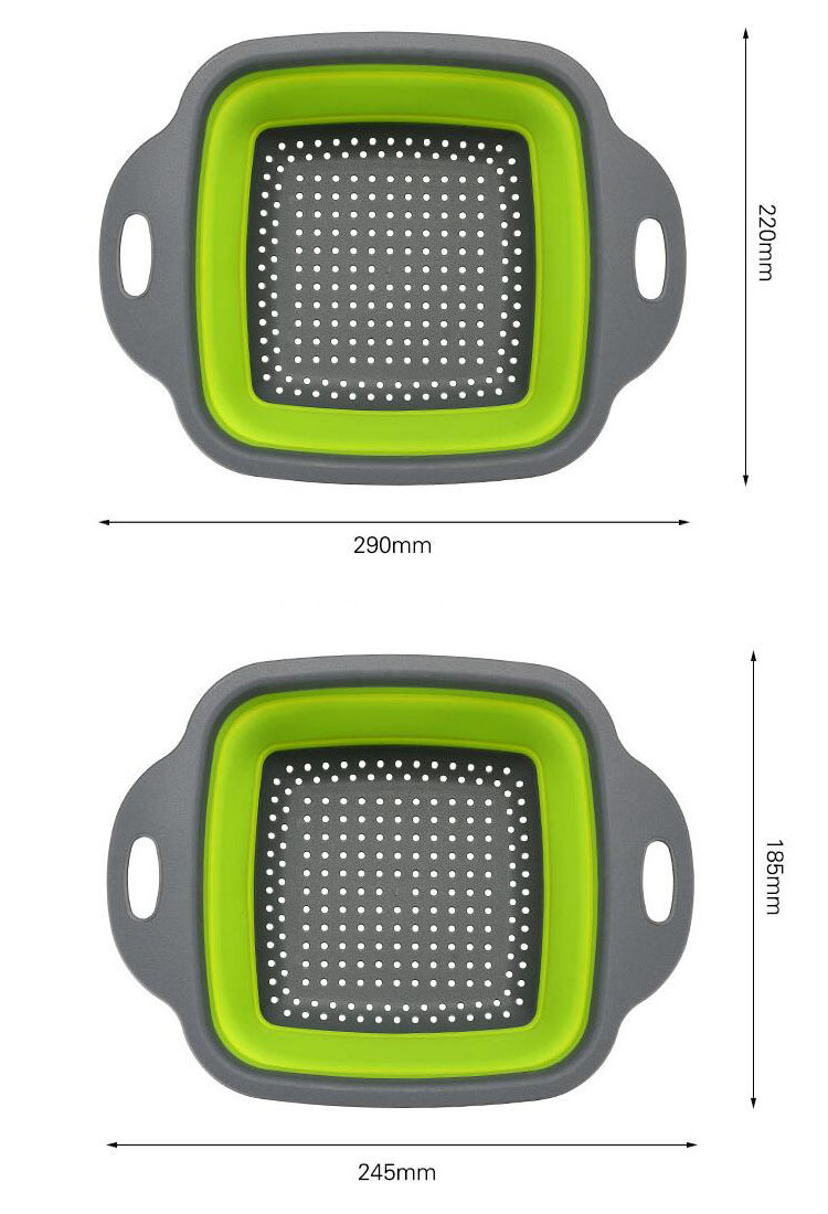 Square Shape PP+TPR Colander