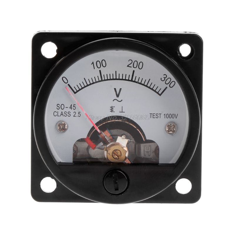 Voltmeter SO-45 AC 0-300V Round Analog Dial Panel Meter Voltmeter Gauge Black Whosale&Dropship