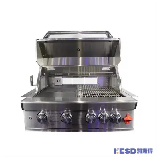 High Quality Commercial Stainless Steel Built in Gas Barbecue Grill 5 Burners