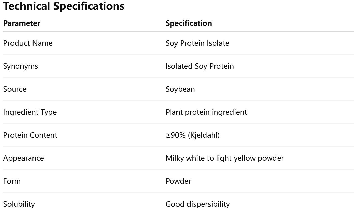 food grade soy protein isolate