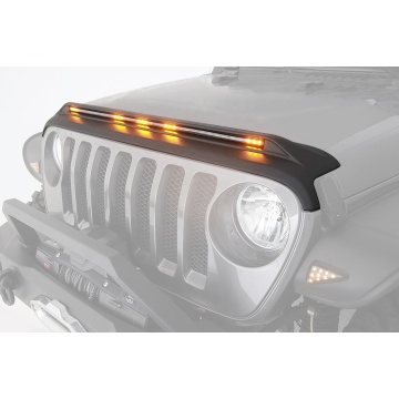 Car Universal Hood Trail Armor Bug Guard with LED for Wrangler JL 2018-2021