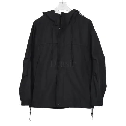 OEM&ODM Men's Black Oversize Cargo Jacket - Windproof Outdoor Casual Unisex Jacket