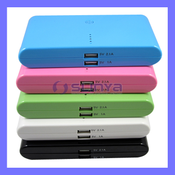 Colorful High Capacity Portable Universal 20000mAh Power Bank Charger Dual USB Output