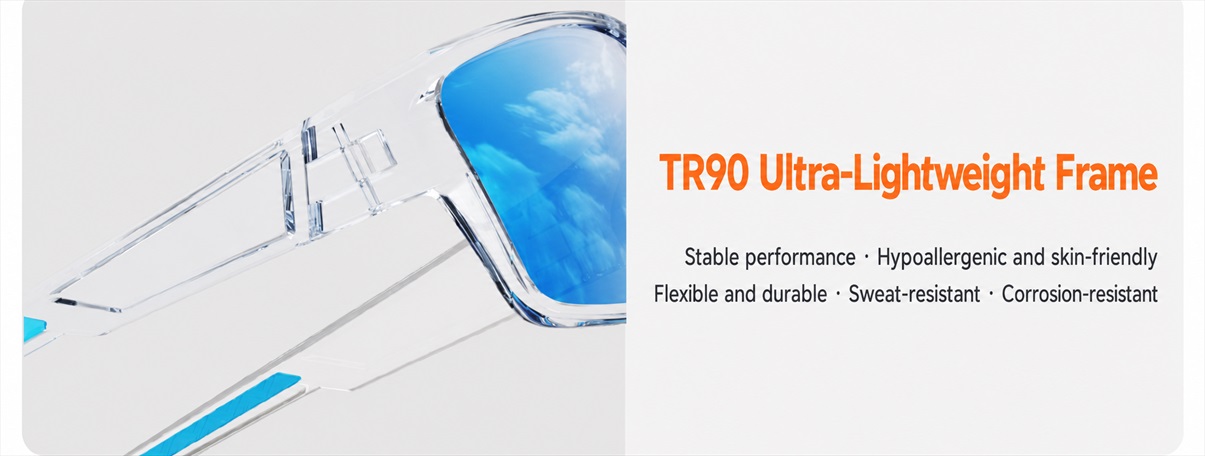 TR90 Polarized Wraparound Sports Sunglasses ME2201-TR90 Ultra-Lightweight Frame