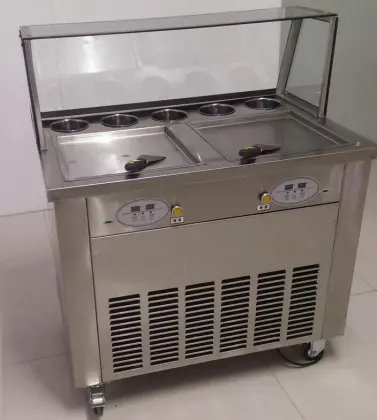 Thai Table Top Ice Roll and Cold Stone Ice Cream Machine for Fried Ice Cream Rolls