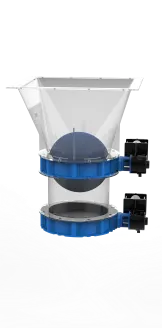 Dust collector locks air and unloads dust