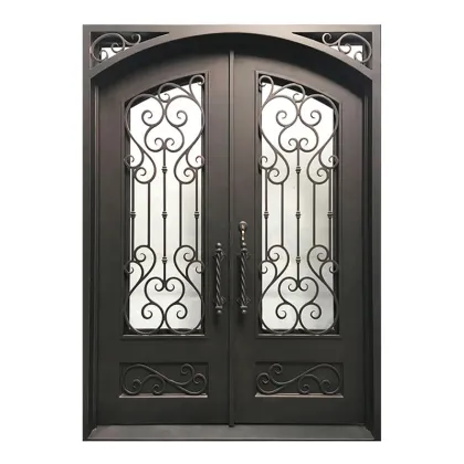 IKEA Laminated Iron Doors: Wrought, NFRC Certified, Waterproof, Soundproof Double Iron Glass Entry Doors for Homes 2023