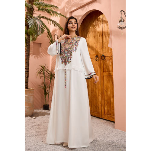 رافل مشبک سفید ابایا