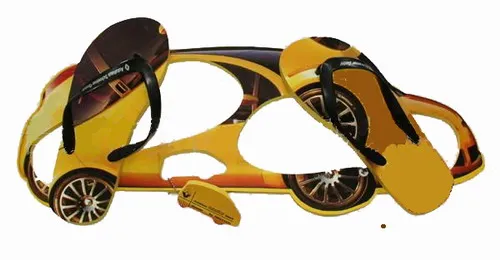 car shape of mat slippers