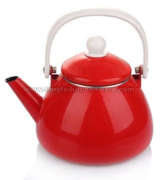 1.5L Red Color Enamel Kettle With Bakelite Handle
