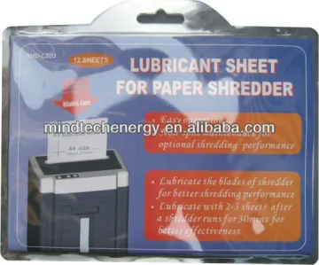 shredder lubricant sachet