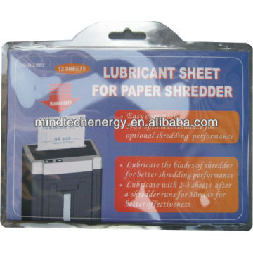 shredder lubricant sachet