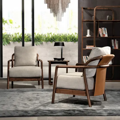 North American Black Walnut Solid Wood Leisure Chair