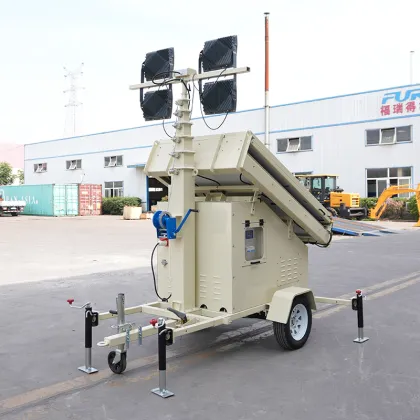 Emergency Lighting Mobile Light Tower with Solar Plate