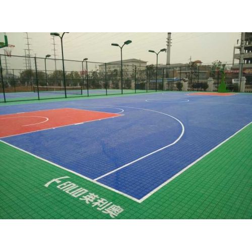 Outdoor removeable basketball court flooring