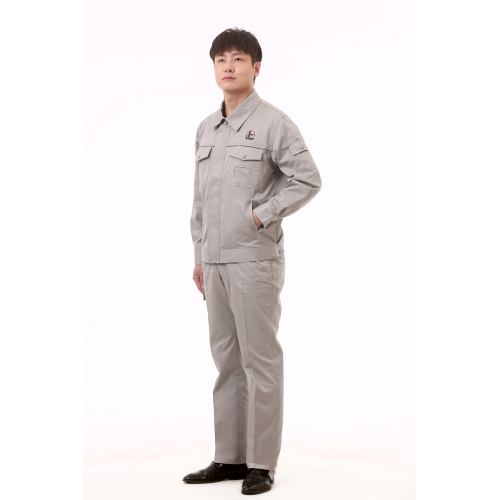 Spring And Autumn Engineering Gray Anti-Static Oil Uniform