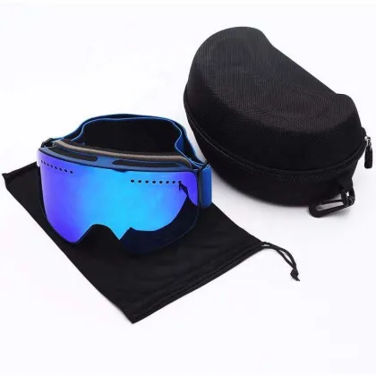Custom Interchangeable Lens UV400 Anti-Fog Snowmobile Ski Goggles