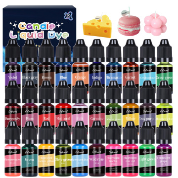 INTODIY 30 Bright Colors Resin Dye for Soap and Candle Making