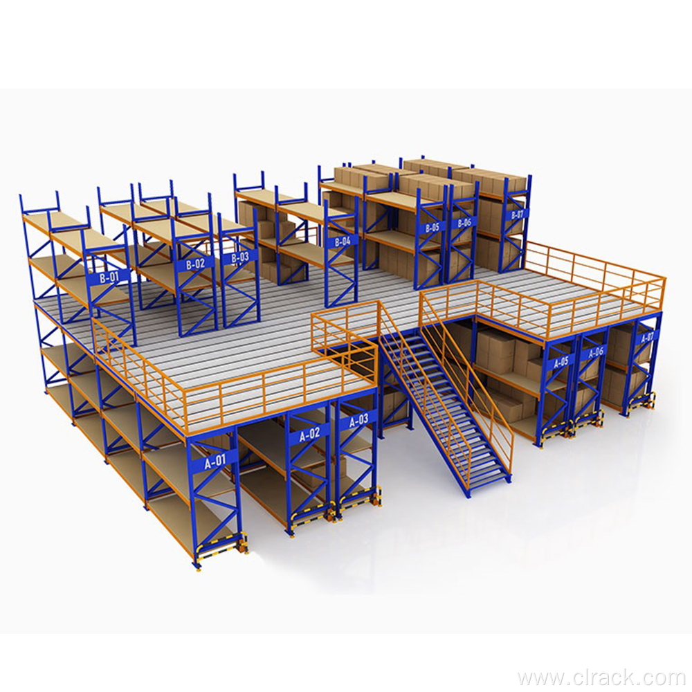 Multi Tier Shelving For Industrial Warehouse