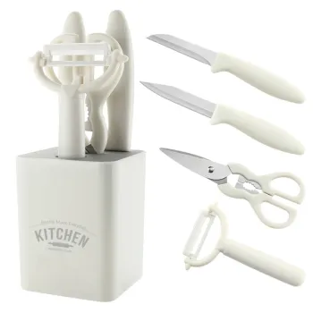 White 5-Piece Kitchen Utensil Set: Gadgets and Tools for Fruits and Vegetables