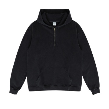 Autumn and winter washed distressed men's hoodie