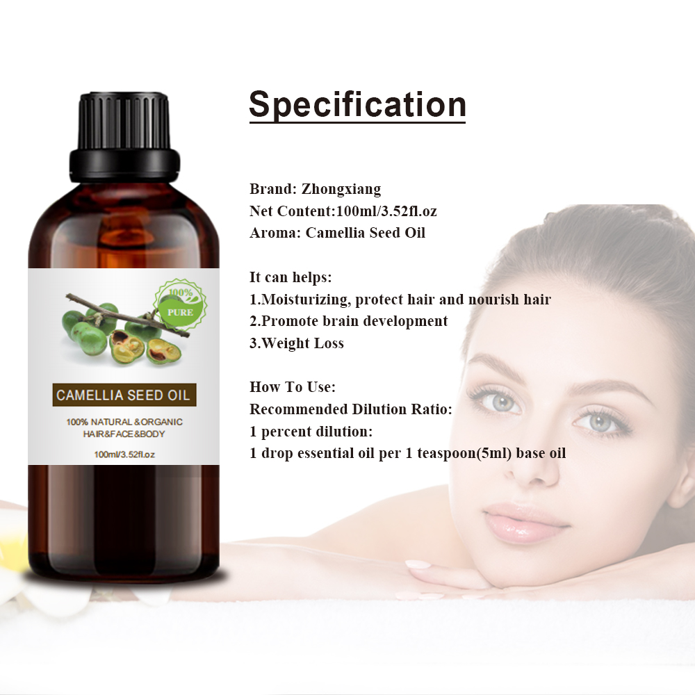 Pure Organic Camellia Semilla Oil Cuidada para la piel
