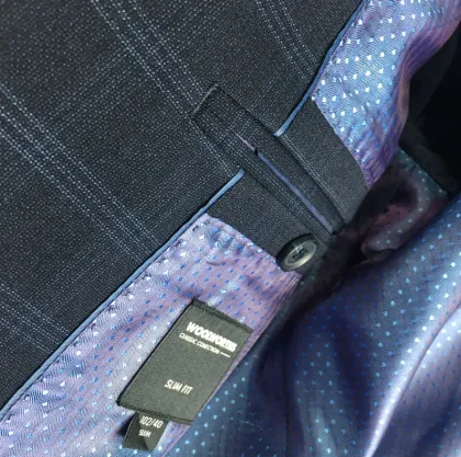 Men's Royal Blue Plaid Suit