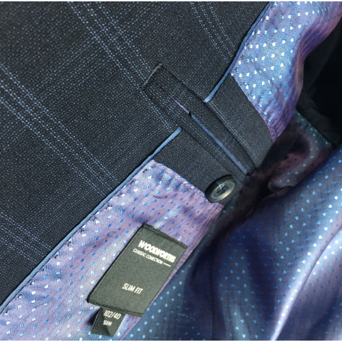 Men's Royal Blue Plaid Suit