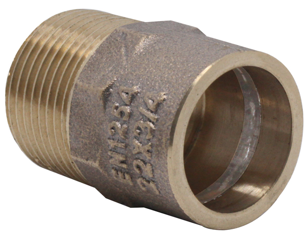 Solder Ring Gunmetal Bronze Male Adapter Fittings