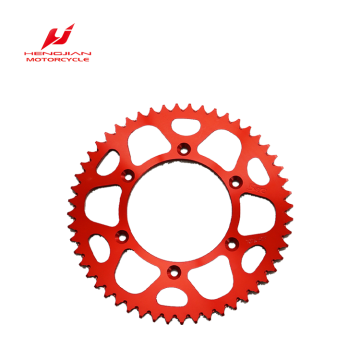 SZC Factory Aluminum Alloy CNC Machined 52T Motorcycle Rear Sprocket
