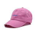 Roze Wash Cotton Dad -hoed met borduurlogo