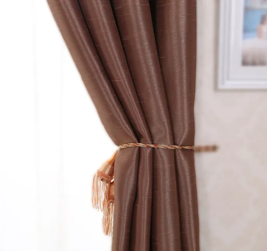 100% polyester cation slub blackout curtain fabric with butterfly